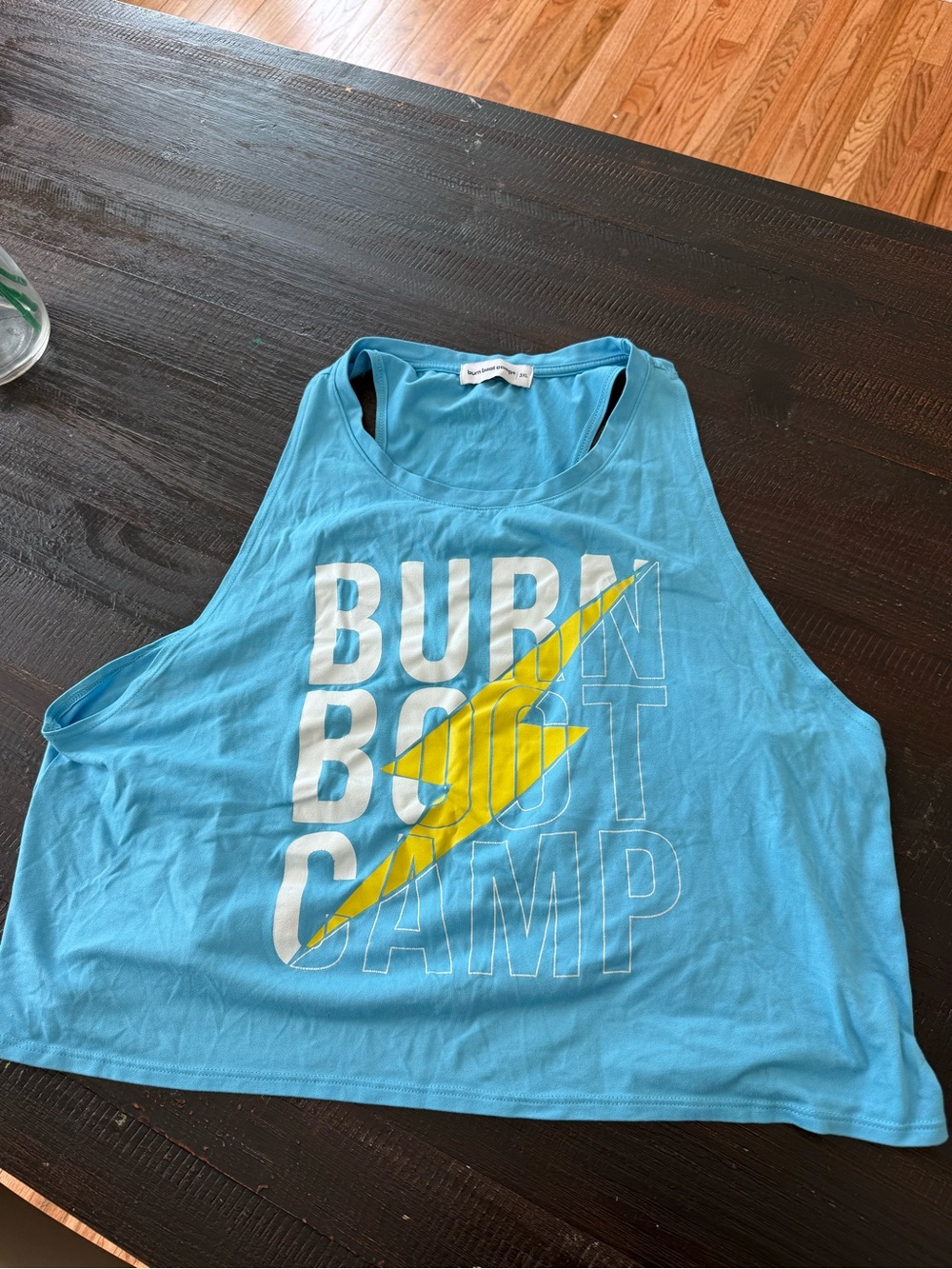 Burn Boot Camp Women’s Cropped Tank Top - Blue & Yellow